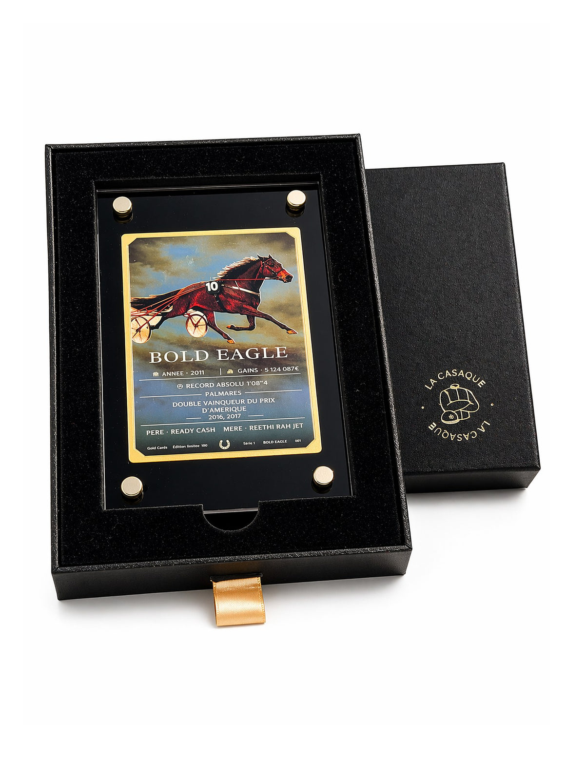 Gold Card Bold Eagle dans son écrin noir, édition limitée à 100 exemplaires