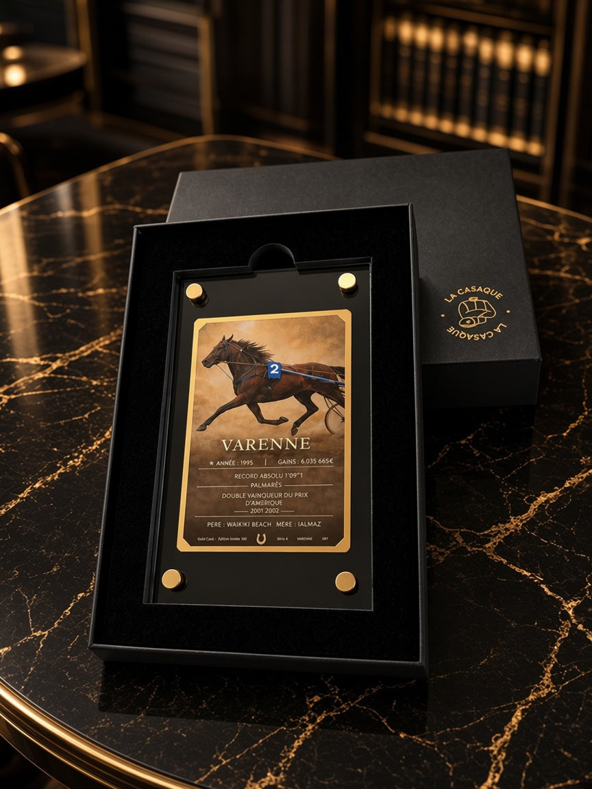 Gold Card Varenne, mise en scène sur marbre noir