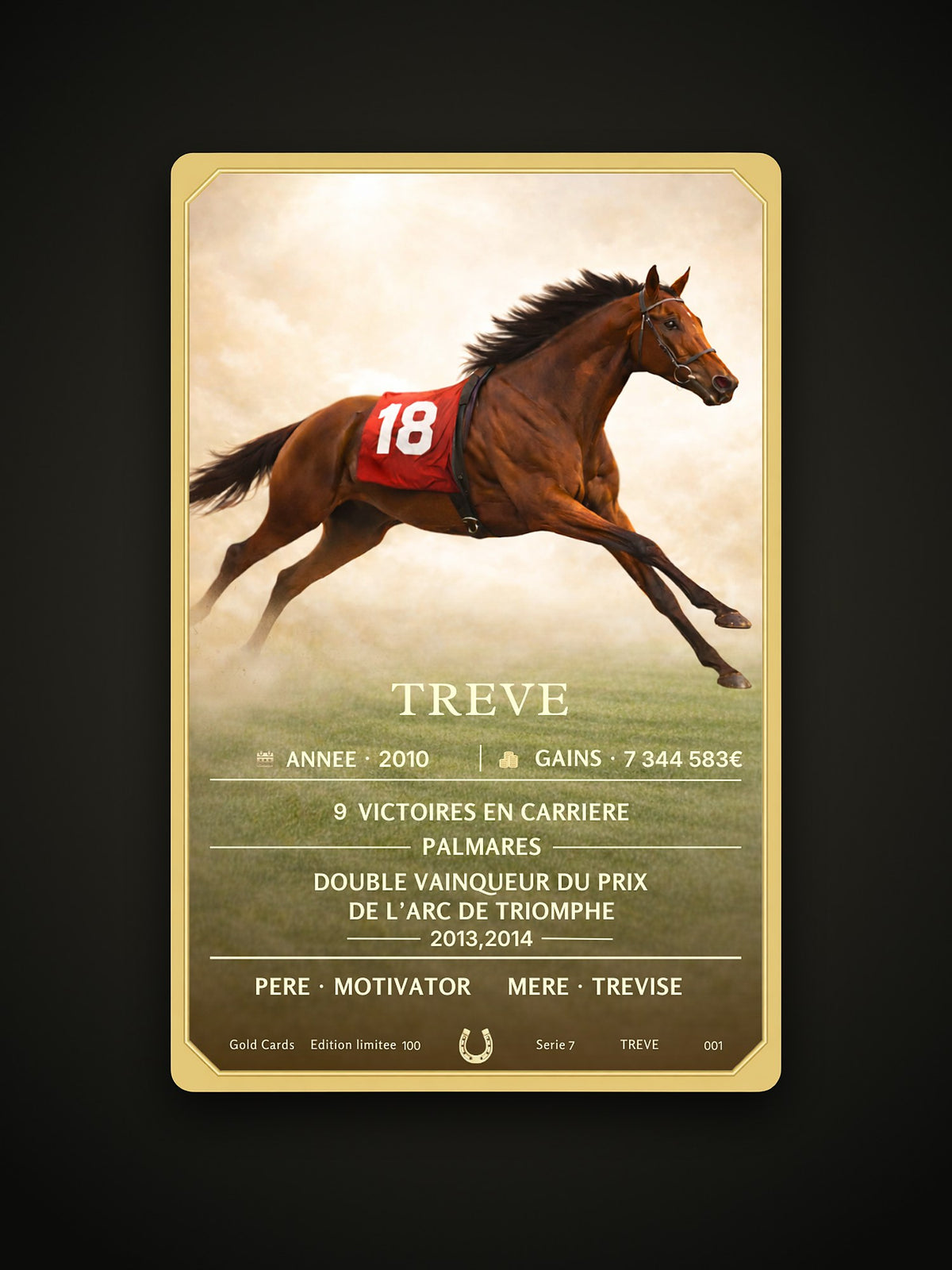 Carte Gold Card Trêve : illustration et palmarès