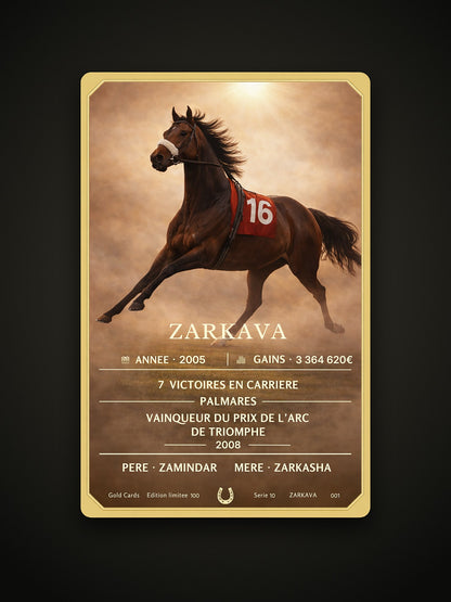 Carte Gold Card Zarkava : illustration et palmarès